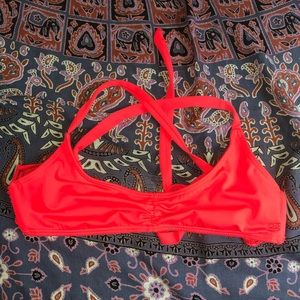 billabong bright orange bathing suit top